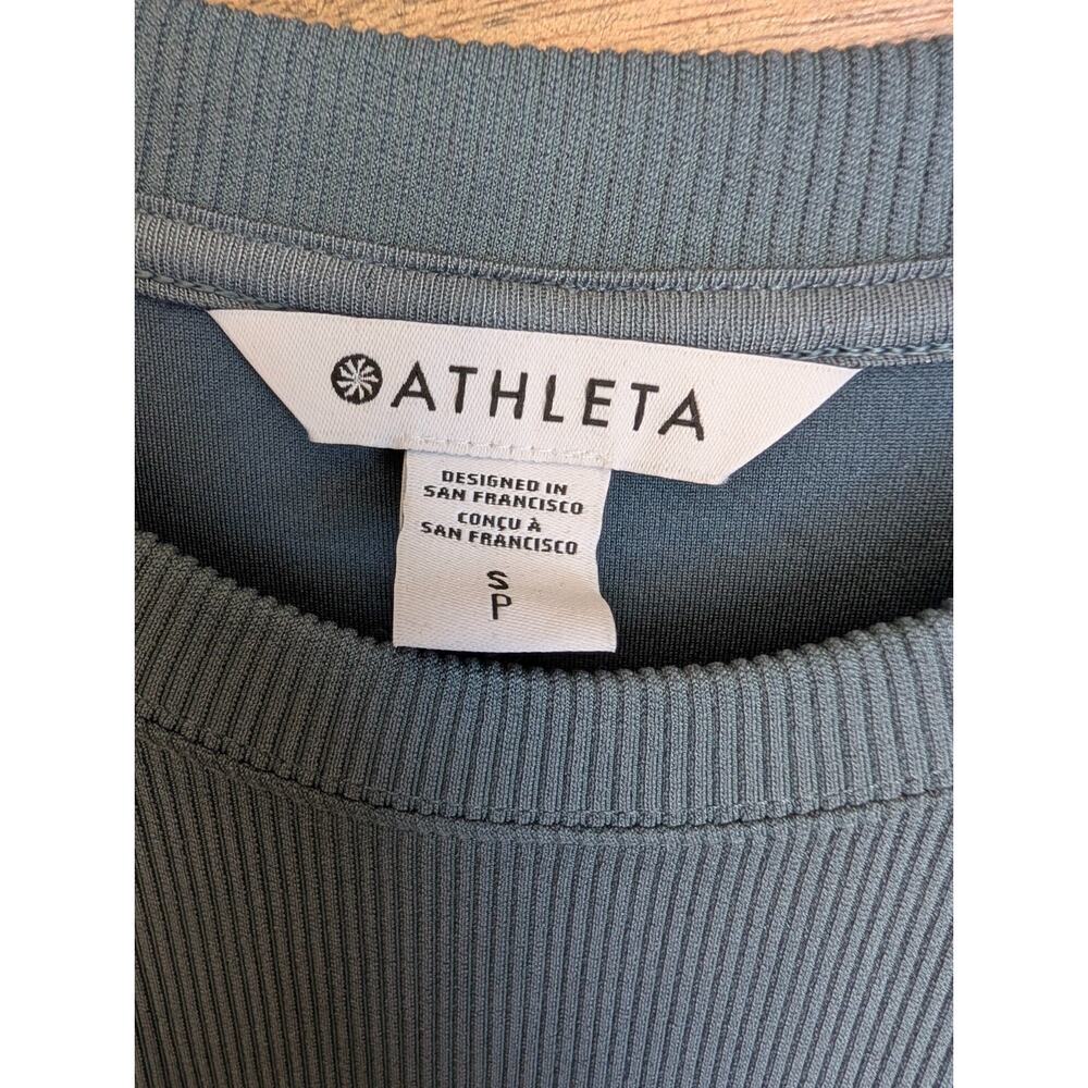 Athleta T Shirt Dress Womens Small Gray Oversized Seasoft Rib Short Sleeve NWT - Picture 3 of 5